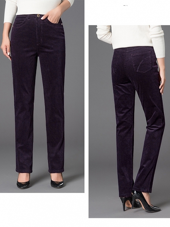 Damen High Waist Cordhose mit Hoher Taille FH233