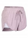 Damen Zweilagige Laufshorts Schnelltrocknende Sportshorts mit Tights FH024