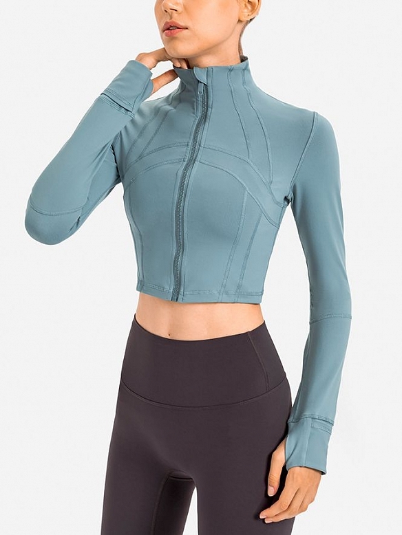 Damen Cropped Sportjacke Kurze Sportjacke FT033