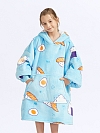 Kinder Gemusterte Oversized Hoodie FT053