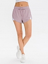 Damen Zweilagige Laufshorts Schnelltrocknende Sportshorts mit Tights FH024