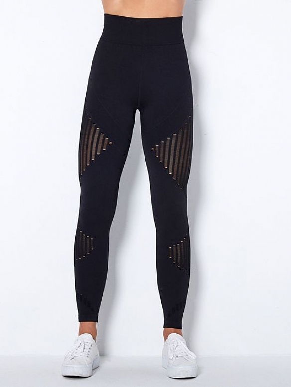 Damen Nahtlose Schnelltrocknende Gestrickte Leggings Sporttights FH034