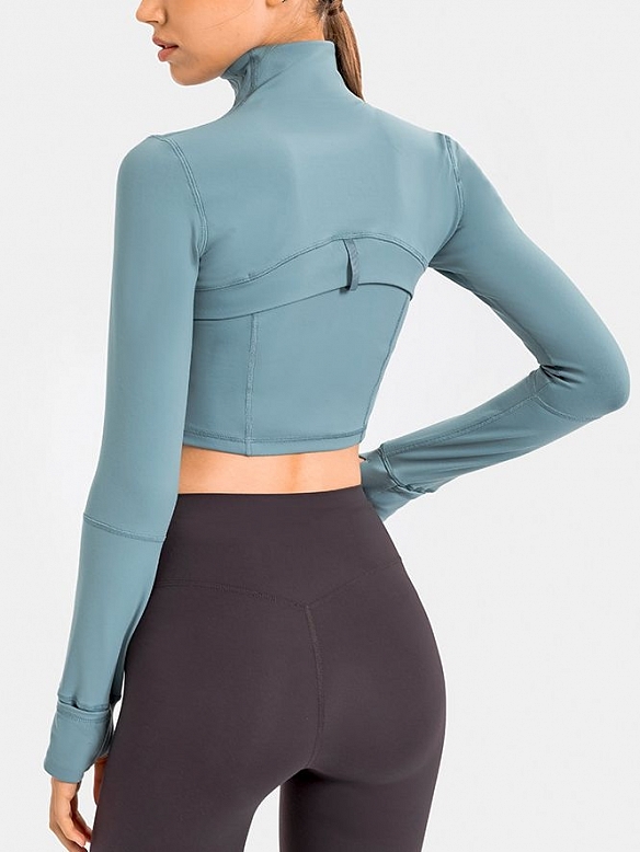 Damen Cropped Sportjacke Kurze Sportjacke FT033