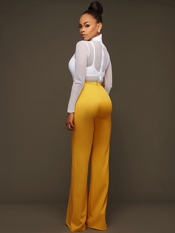 Damen Weite Hose mit Bügelfalten FH132