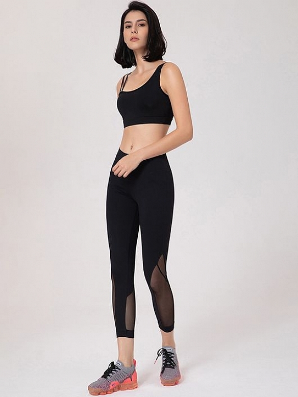 Damen Schnelltrocknendes Sport-Set mit Meshdetails FA011