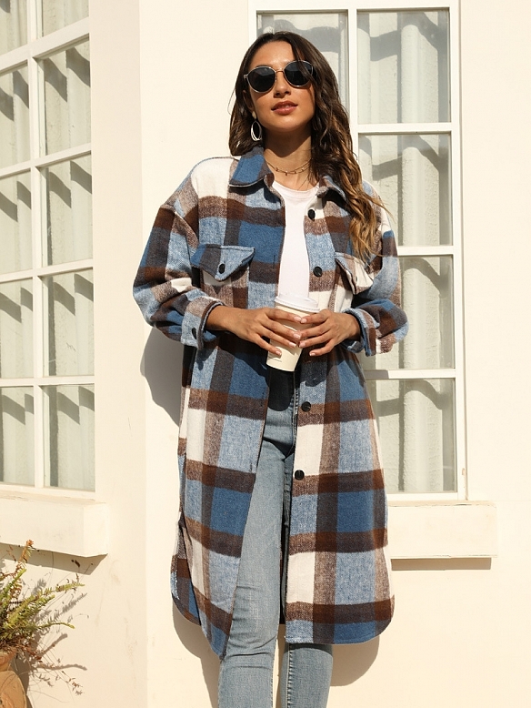 Damen Oversized Mantel FT040