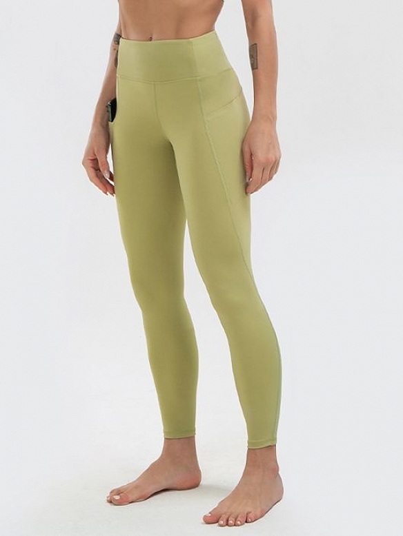 Damen Atmungsaktive Push Up Sporttights mit hohem Bund FH007