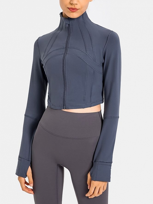 Damen Cropped Sportjacke Kurze Sportjacke FT033