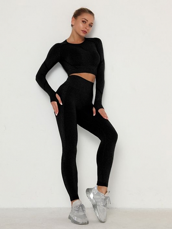 Damen Nahtlose Yoga-Set Sportanzug FA006