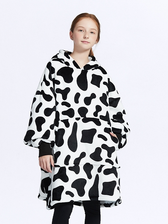 Kinder Gemusterte Oversized Hoodie FT053