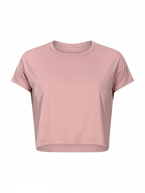 Damen Cropped Sportshirt Kurzes T-Shirt FT026