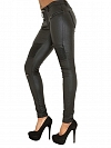 Damen Hose aus Lederimitat mit Zippern FH103