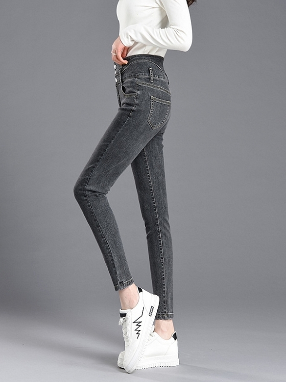 Damen Teddy Gefütterte Jeans Verdicken Leggings FH215