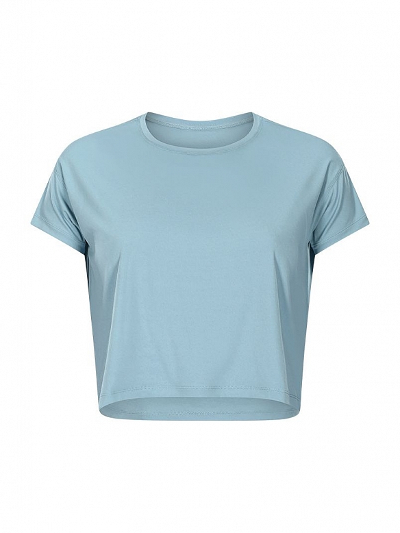 Damen Cropped Sportshirt Kurzes T-Shirt FT026