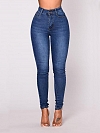 Damen Hohe elastische Skinny High Jeans FH192