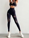 Damen Jeans-Leggings mit markanten Used-Details FH068
