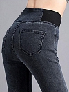 Damen Hohe elastische Teddy Gefütterte Jeans FH216