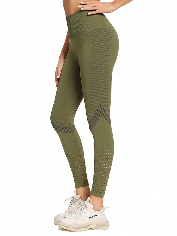 Damen Atmungsaktive High Waist Yogahose Sporttights FH088