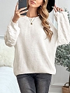 Damen Pullover mit Puffärmel und Bauchansatz QX033