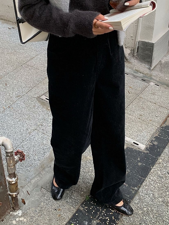 Damen Corduroy High-waisted Straight Leg Jeans QX031