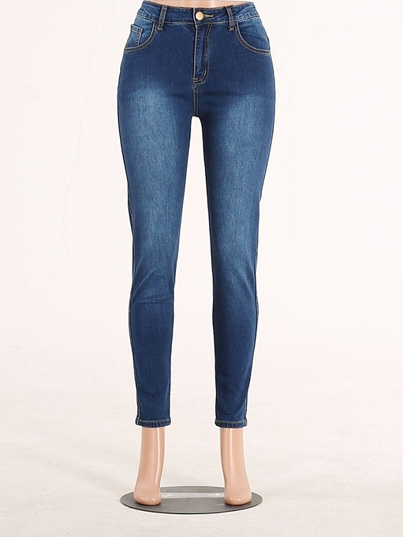 Damen Hohe elastische Super Skinny High Jeans FH179