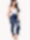 Damen Skinny High Jeans mit Destroyed-Details FH156