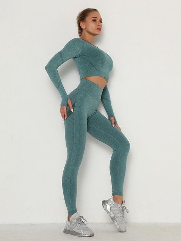 Damen Nahtlose Yoga-Set Sportanzug FA006