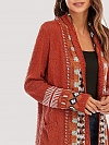 Damen Vintage Langer Cardigan FT042