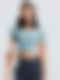 Damen Cropped Sportshirt mit BH FT020