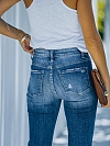 Damen Flare Jeans mit Destroyed-Details FH169
