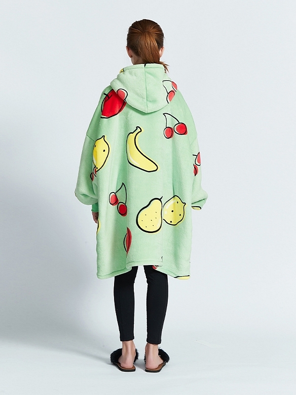 Kinder Gemusterte Oversized Hoodie FT053