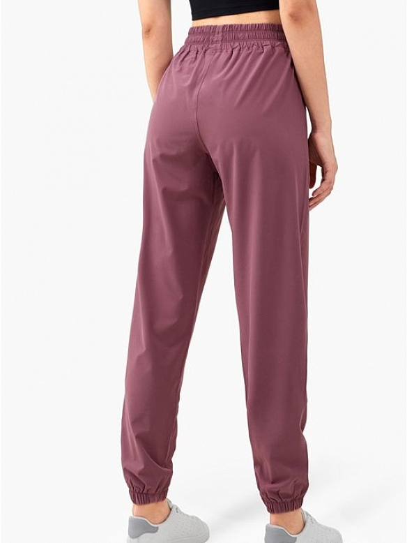 Damen High Waist Schnelltrocknende Sporthose mit Taschen FH012