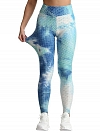Damen Batik High Waist Sporttights Yogahose FH064