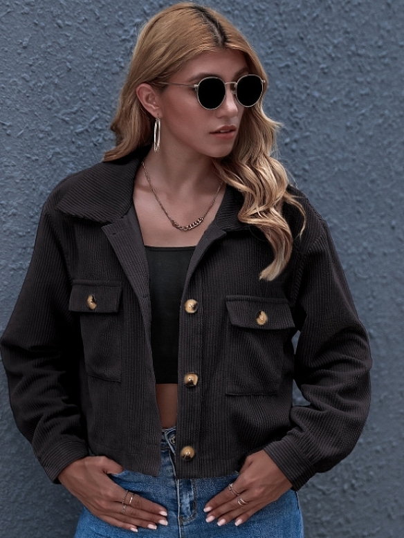 Damen Hemdjacke aus Cord FT049