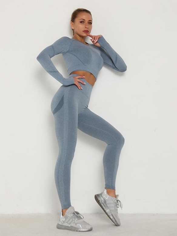 Damen Nahtlose Yoga-Set Sportanzug FA006