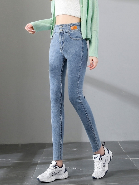 Damen Teddy Gefütterte Jeans Verdicken Leggings FH215