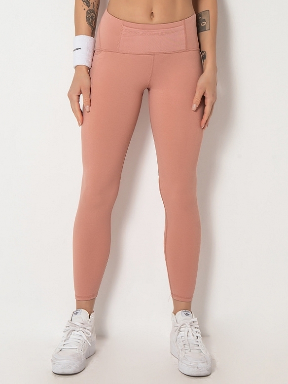 Damen High Waist Shaping-Tights mit Taschen Yogahose FH199