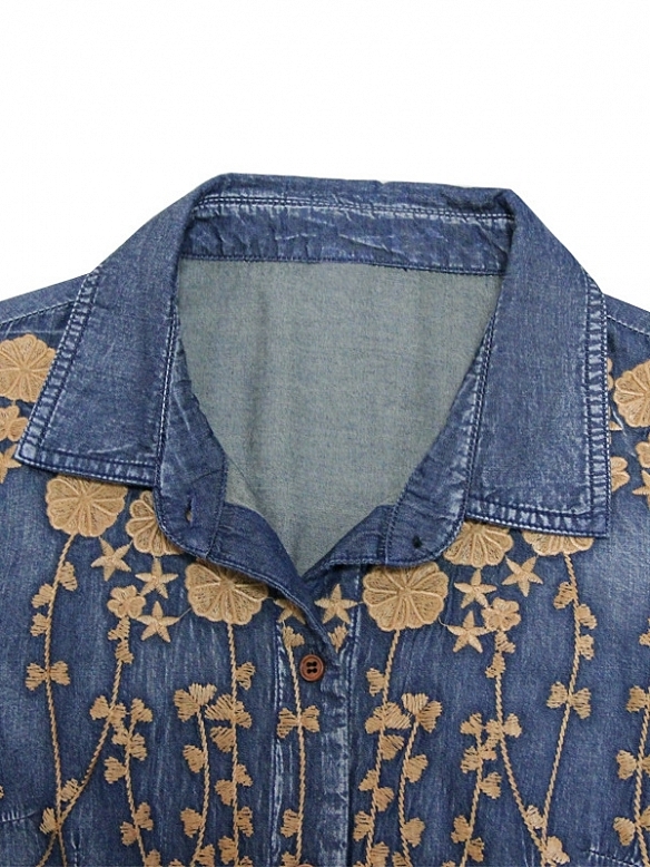 Damen Vintage Denimkleid FK001