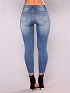 Damen Skinny Low Jeans mit Riss FH174