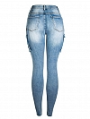 Damen Skinny High Waist Jeans mit Taschen FH223