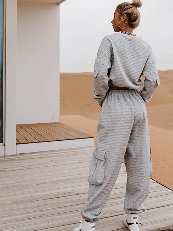 Damen Sport Set Sweatshirt und Sporthose FA023