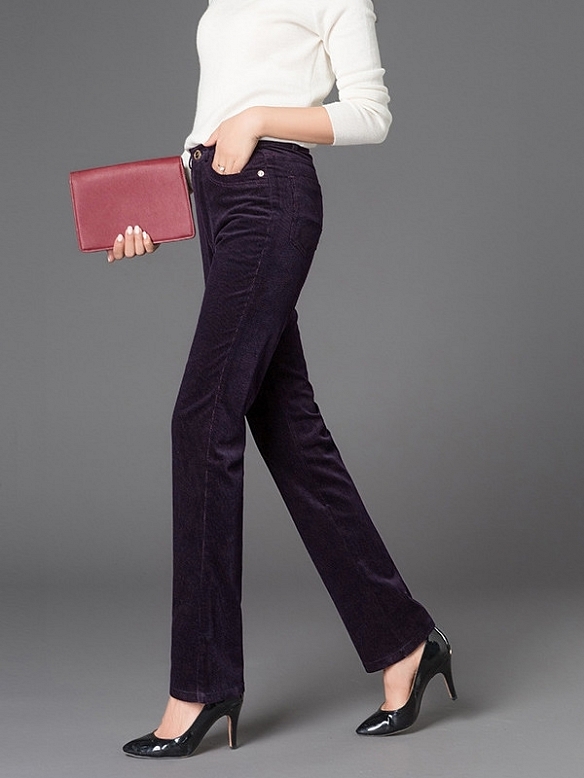 Damen High Waist Cordhose mit Hoher Taille FH233