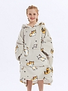 Kinder Gemusterte Oversized Hoodie FT053