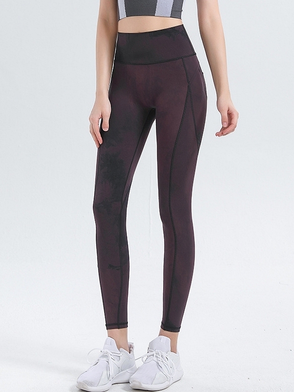 Damen Batik High Waist Push Up Sporttights FH125
