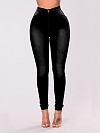 Damen Hohe elastische Skinny High Jeans FH192
