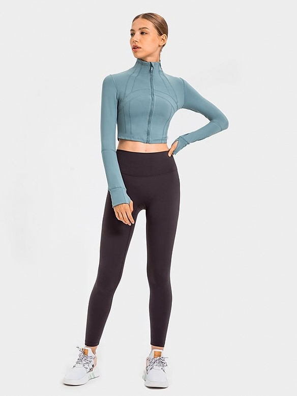 Damen Cropped Sportjacke Kurze Sportjacke FT033