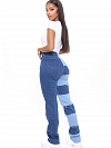 Damen Wide High Jeans mit Farbblock FH124