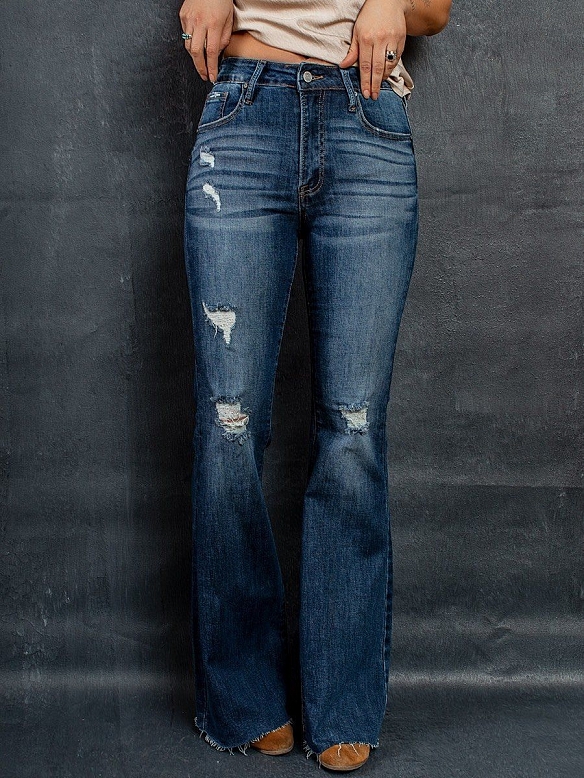 Damen Flare High Waist Jeans FH097