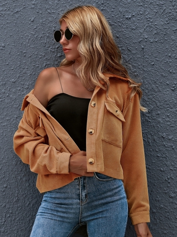 Damen Hemdjacke aus Cord FT049