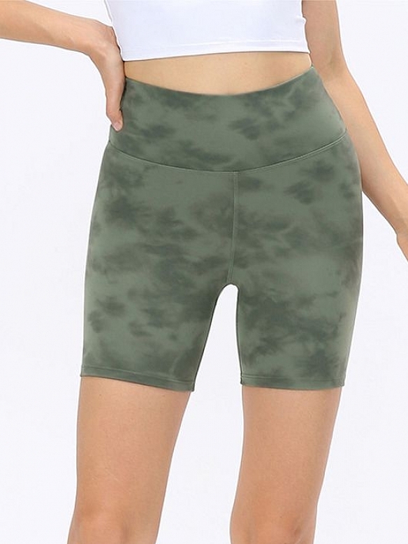 Damen Batik Shaping Sport-Radlershorts Kurze Laufhose FH022